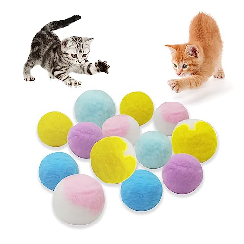 Andiker 20 Stück Katzenball-Spielzeug, bunte leise Plüschbälle für Katzen, interaktives Katzen-Pom-Spielzeug für Katzen und Kätzchen Andiker 20 Stück Katzenball-Spielzeug, bunte leise Plüschbälle für Katzen, interaktives Katzen-Pom-Spielzeug für Katzen und Kätzchen von Andiker
