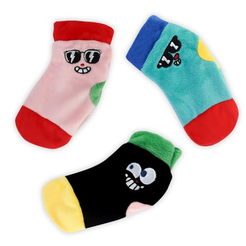 Andiker 3 Stück Katzen-Kratzenspielzeug, Plüsch-Katzenspielzeug, bestickte Verstecksocken mit Knistergeräusch im Inneren, Kratzbeißen und reduzieren Langeweile, interaktives Katzenspielzeug für Andiker 3 Stück Katzen-Kratzenspielzeug, Plüsch-Katzenspielzeug, bestickte Verstecksocken mit Knistergeräusch im Inneren, Kratzbeißen und reduzieren Langeweile, interaktives Katzenspielzeug für von Andiker