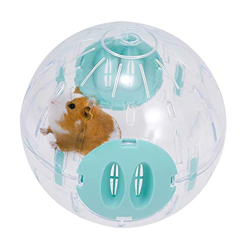 Andiker Ball für Hamster, 14 cm, Ausführung: Hamsterrad, kleines Haustier, Kunststoff, niedliches Übungskugel, goldfarbener Seide, Shin Tzu Bär, Jogging-Spielzeug (blau) von Andiker