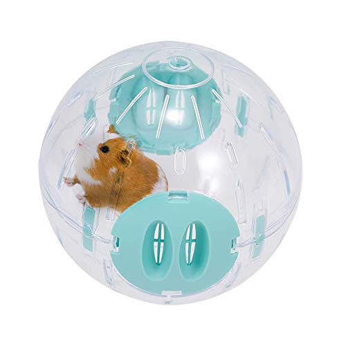 Andiker Hamsterball, Transparent Hamsterrad Laufkugel für Hamster & Mäuse Plastik Spielzeug Langeweile beseitigen und die Aktivität steigern Laufrad Hamsterrad (14 cm, Blau) von Andiker