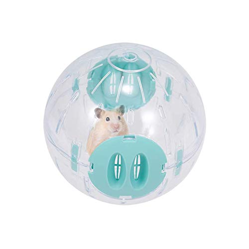Andiker Hamsterball, Transparent Hamsterrad Laufkugel für Hamster & Mäuse Plastik Spielzeug Langeweile beseitigen und die Aktivität steigern Laufrad Hamsterrad (16 cm, Blau) von Andiker