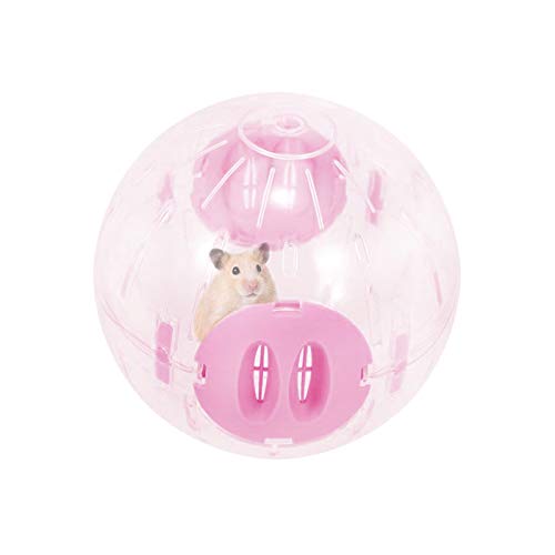 Andiker Hamsterball, Transparent Hamsterrad Laufkugel für Hamster & Mäuse Plastik Spielzeug Langeweile beseitigen und die Aktivität steigern Laufrad Hamsterrad (16 cm, Pink) von Andiker