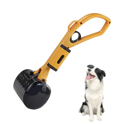 Andiker Hundekotschaufel mit Beutelaufsatz mit 20 Beutel-Nachfüllpackungen, Haustierkotschaufel mit 33 cm langem Griff, versteckt und hochelastischer Feder-Hundekotschaufel für Hof, mittelgroße Hunde Andiker Hundekotschaufel mit Beutelaufsatz mit 20 Beutel-Nachfüllpackungen, Haustierkotschaufel mit 33 cm langem Griff, versteckt und hochelastischer Feder-Hundekotschaufel für Hof, mittelgroße Hunde von Andiker
