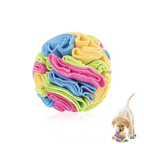 Andiker Hundeschnüffelball, Interaktives Hundespielzeug Ball Hund Gehirnstimulierendes Puzzlespielzeug für Hunde Bereicherungsspiel Futtermatte Slow Feeder Stressabbau Spielzeug (Candy) von Andiker