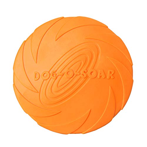 Andiker Dog Flying Disc Toy, Dog Toy, Pet Flying Saucer, Durable Rubber Training Pet Chew Toy for Outdoor Interactive Fun (L)… von Andiker