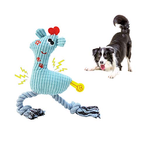 Andiker Hundespielzeug Quitschend, langlebiges Plüschseilspielzeug für Haustiere, weiches Welpen-Kauspielzeug für Hundebegleiter, interaktives Hundetrainings spielzeug für kleine Hunde welpenspielzeug von Andiker