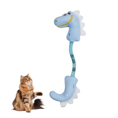 Andiker Katze Frühling Spielzeug, Nette Katze Kau Spielzeug mit Silvervine Obst und Frühling Netz für Langeweile und Stimulation, Interaktive Katze Spielzeug für Indoor Katzen Selbst Spiel (Blau) von Andiker