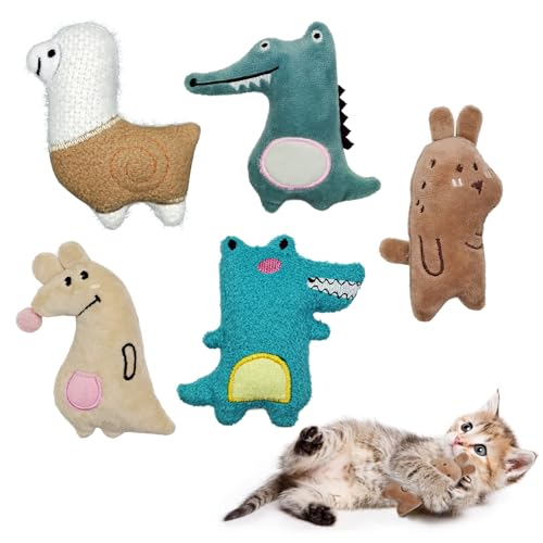 Andiker Katze Katzenminze Spielzeug, 5-Pcs Katze Kau Spielzeug mit Katzenminze, Plüsch Katze Kissen Unterhaltung Spielzeug, Katze Spielzeug zum Kauen Zähne Reinigung Katze Interaktive Spielzeug (5pcs) Andiker Katze Katzenminze Spielzeug, 5-Pcs Katze Kau Spielzeug mit Katzenminze, Plüsch Katze Kissen Unterhaltung Spielzeug, Katze Spielzeug zum Kauen Zähne Reinigung Katze Interaktive Spielzeug (5pcs) von Andiker