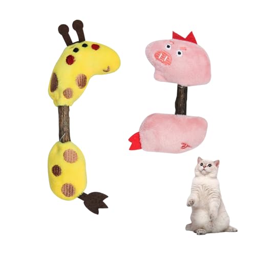 Andiker Katze Silvervine Spielzeug (Schwein + Giraffe) von Andiker