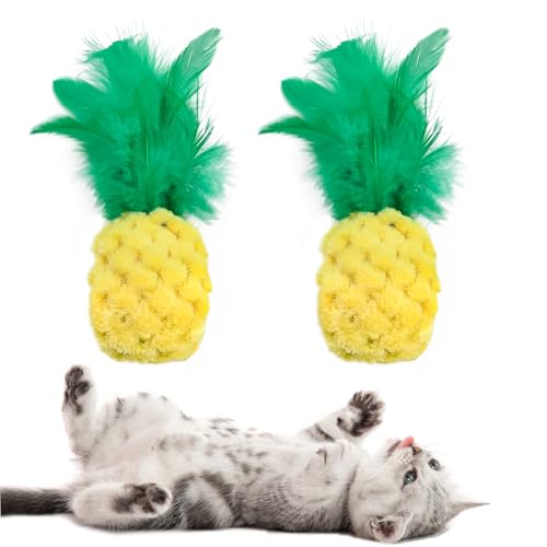 Andiker Katzenkauspielzeug, niedliche Ananas-Form, weiches Katzen-Plüschspielzeug mit glattem, hautfreundlichem Plüschstoff mit Katzenminze, unterhaltsames, interaktives Katzenspielzeug für Hauskatzen Andiker Katzenkauspielzeug, niedliche Ananas-Form, weiches Katzen-Plüschspielzeug mit glattem, hautfreundlichem Plüschstoff mit Katzenminze, unterhaltsames, interaktives Katzenspielzeug für Hauskatzen von Andiker