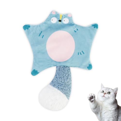 Andiker Katzenminze Katzenspielzeug, fliegende Eichhörnchenform Plüsch Katzenspielzeug mit Knisterpapier und natürlicher Katzenminze, interaktives Katzenspielzeug für Indoor-Katzen und Kätzchen, um zu von Andiker