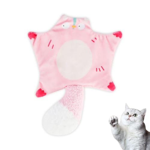 Andiker Katzenminze Katzenspielzeug, fliegende Eichhörnchenform Plüsch Katzenspielzeug mit Knisterpapier und natürlicher Katzenminze, interaktives Katzenspielzeug für Indoor-Katzen und Kätzchen, um zu von Andiker