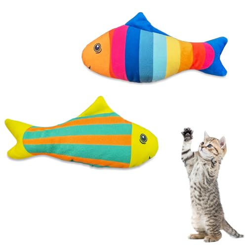 Andiker Katzenminze-Spielzeug für Katzen, buntes Katzenfischspielzeug mit integrierter Katzenminze, weich, bissfest, interaktives Katzenspielzeug für Indoor-Katzen, Beißen, Kauen, reduziert Langeweile Andiker Katzenminze-Spielzeug für Katzen, buntes Katzenfischspielzeug mit integrierter Katzenminze, weich, bissfest, interaktives Katzenspielzeug für Indoor-Katzen, Beißen, Kauen, reduziert Langeweile von Andiker