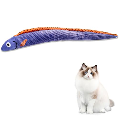 Andiker Katzenminze-Spielzeug für Katzen, niedliches realistisches Katzenfischspielzeug mit Katzenminze, Knisterpapier und integrierten Glocken, weiches bissfestes, interaktives Katzenspielzeug für Andiker Katzenminze-Spielzeug für Katzen, niedliches realistisches Katzenfischspielzeug mit Katzenminze, Knisterpapier und integrierten Glocken, weiches bissfestes, interaktives Katzenspielzeug für von Andiker