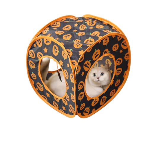 Andiker Katzenzelt, 3 Löcher, sicher und stark, niedlicher Katzentunnel, zusammenklappbar, leicht zu tragen, Katzenhaus für Innenkatzen, Kätzchen, Verstecken, Spielen, Training, Schlafen (quadratisch Andiker Katzenzelt, 3 Löcher, sicher und stark, niedlicher Katzentunnel, zusammenklappbar, leicht zu tragen, Katzenhaus für Innenkatzen, Kätzchen, Verstecken, Spielen, Training, Schlafen (quadratisch von Andiker