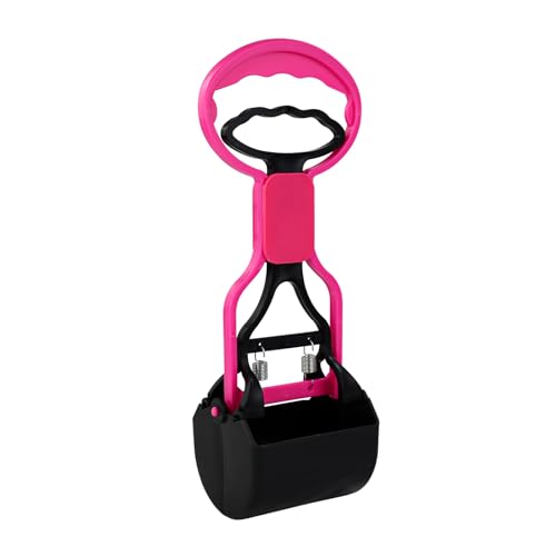 Andiker Pooper Scooper für Haustiere, Tragbare Haustierabfallschaufel, Hundekotschaufel, Haustierabfall-Klemme Scooper, Hohe elastische Feder (Pink) von Andiker