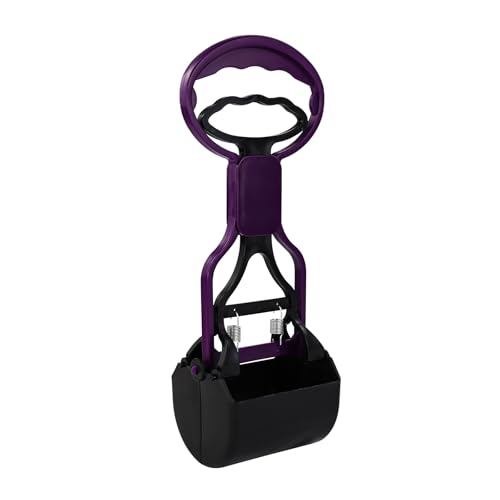 Andiker Pooper Scooper für Haustiere, Tragbare Haustierabfallschaufel, Hundekotschaufel, Haustierabfall-Klemme Scooper, Hohe elastische Feder (Purple) von Andiker