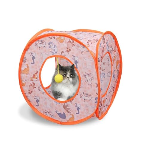 Andiker Pop-Up-Katzenzelt, farbenfroher, faltbarer Katzenwürfel mit Plüschball, 3 Öffnungen, interaktiver Tunnel für Innen, Kätzchen, Welpen, Kaninchen, zum Selbstspielen, Verstecken und Lindern von Andiker Pop-Up-Katzenzelt, farbenfroher, faltbarer Katzenwürfel mit Plüschball, 3 Öffnungen, interaktiver Tunnel für Innen, Kätzchen, Welpen, Kaninchen, zum Selbstspielen, Verstecken und Lindern von von Andiker