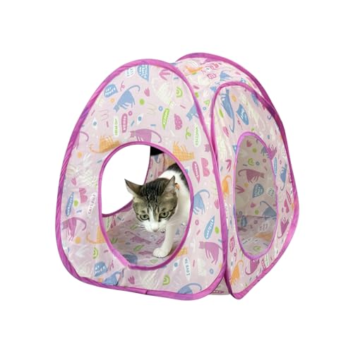 Andiker Pop-Up-Zelt für Katzen, 3 Löcher, sicher und stark, niedlicher Katzentunnel, zusammenklappbar, leicht zu transportieren, Katzenhaus für Innenkatzen, Kätzchen, Verstecken, Spielen, Training, Andiker Pop-Up-Zelt für Katzen, 3 Löcher, sicher und stark, niedlicher Katzentunnel, zusammenklappbar, leicht zu transportieren, Katzenhaus für Innenkatzen, Kätzchen, Verstecken, Spielen, Training, von Andiker