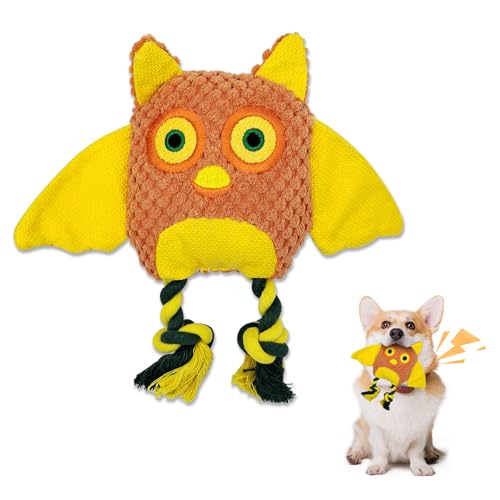 Andiker Quietschendes Hundespielzeug, niedliches weiches Hundespielzeug mit stabilen Kauseilen, integriertem Quietscher, interaktives Hundespielzeug mit lebendiger Form für alle Hunderassen, um Andiker Quietschendes Hundespielzeug, niedliches weiches Hundespielzeug mit stabilen Kauseilen, integriertem Quietscher, interaktives Hundespielzeug mit lebendiger Form für alle Hunderassen, um von Andiker