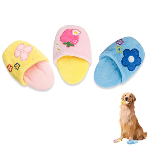 Andiker Quietschendes Hundespielzeug für Hunde, niedliches Plüsch-Hundespielzeug mit Quietscher, für kleine und mittelgroße Hunde, zum Zahnen, Kauen, Training, Spielen, Hausschuh-geformtes Andiker Quietschendes Hundespielzeug für Hunde, niedliches Plüsch-Hundespielzeug mit Quietscher, für kleine und mittelgroße Hunde, zum Zahnen, Kauen, Training, Spielen, Hausschuh-geformtes von Andiker