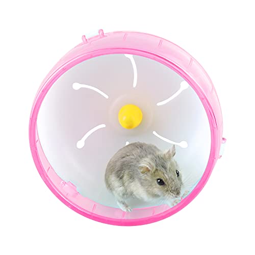 Andiker Rennrad für Hamster, 14 cm, leises Joggerrad für Hamster, Zubehör für Hamster, Golden Silk Shih Tzu Bear (Rosa, 14 cm) von Andiker