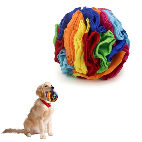 Andiker Schnüffelball für Hunde, 15 cm, Plüsch, bunt, interaktiver Schnüffelball, Versteck, Hundepuzzle-Spielzeug zur Linderung von Langeweile und Training, maschinenwaschbar, Hundebälle für kleine Andiker Schnüffelball für Hunde, 15 cm, Plüsch, bunt, interaktiver Schnüffelball, Versteck, Hundepuzzle-Spielzeug zur Linderung von Langeweile und Training, maschinenwaschbar, Hundebälle für kleine von Andiker