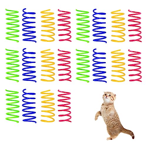 Andiker Spiral-Katzenspielzeug, 20 Stück, interaktives, elastisches und langlebiges Spiralfeder-Spielzeug für Indoor-Katzen, lindert Langeweile und Angst Andiker Spiral-Katzenspielzeug, 20 Stück, interaktives, elastisches und langlebiges Spiralfeder-Spielzeug für Indoor-Katzen, lindert Langeweile und Angst von Andiker