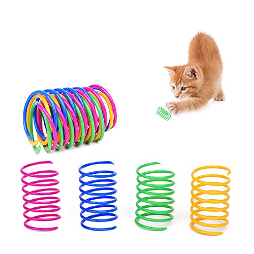 Andiker interaktives Spirale Katzenspielzeug, Buntes kreatives Spielzeug Langlebiges weiches Katzen Aktivierung Spielzeug zum Schlagen, Beißen und Jagen von Kätzchenspielzeug (12pcs) von Andiker