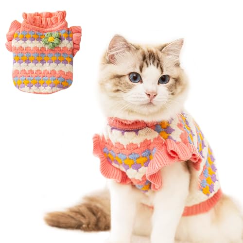 Anelekor Pullover für kleine Hunde, gestrickter Tulpenpullover für Katzen, warm, dick, für kleine Hunde, Mädchen, kaltes Wetter, Outfit für Kätzchen, Chihuahua, Yorkie, Teetasse, Dackel, Mops, Rosa, Anelekor Pullover für kleine Hunde, gestrickter Tulpenpullover für Katzen, warm, dick, für kleine Hunde, Mädchen, kaltes Wetter, Outfit für Kätzchen, Chihuahua, Yorkie, Teetasse, Dackel, Mops, Rosa, von Anelekor