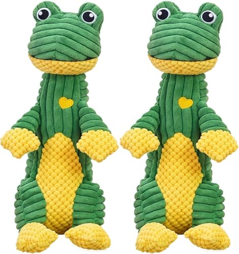 AngLink Bela Balu Unzerstörbares Hundespielzeug für Starke Kauer – Quietschendes Enten-Frosch-Plüschtier, Kauspielzeug für kleine, mittlere & große Hunde, Zahnpflege & Stressabbau (Ananas-Samtfrosch) AngLink Bela Balu Unzerstörbares Hundespielzeug für Starke Kauer – Quietschendes Enten-Frosch-Plüschtier, Kauspielzeug für kleine, mittlere & große Hunde, Zahnpflege & Stressabbau (Ananas-Samtfrosch) von AngLink