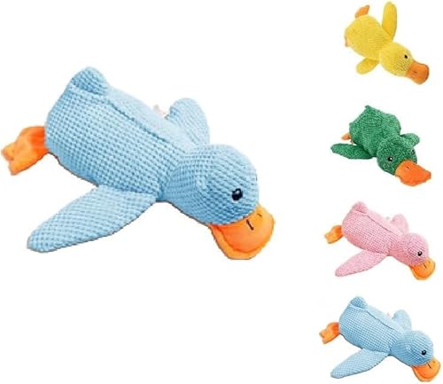 AngLink ILESTDG Hundespielzeug Ente mit Quietsche – Plüsch Kauspielzeug gegen Stress – Für kleine, mittlere & große Hunde – Weich, langlebig & zahnfreundlich (Blau,2X Anti-Stress Ente) von AngLink