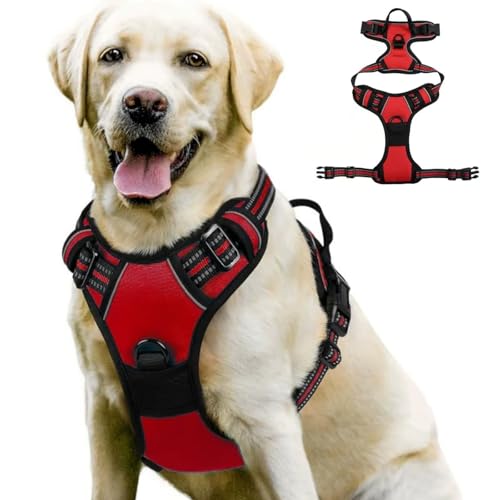wuffy TrueSafe Anti Zieh Hundegeschirr,für mittelgroße & große Hunde, Verstellbares No-Pull Brustgeschirr mit atmungsaktivem Material & Reflexstreifen – Sicher & komfortabel für Spaziergänge wuffy TrueSafe Anti Zieh Hundegeschirr,für mittelgroße & große Hunde, Verstellbares No-Pull Brustgeschirr mit atmungsaktivem Material & Reflexstreifen – Sicher & komfortabel für Spaziergänge von AngLink