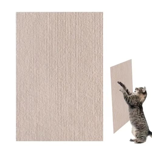 Kratzmatte Selbstklebend Katzen,DIY Climbing Cat Scratcher,Kratzmatte Katze Wand,Cat Scratching Mat,Trimmbare Selbstkleber Kratzmatte Katze,Katzen Kratzmatte Kratzschutz Sofa (Khaki,30CM X 100CM) von Angaekkot