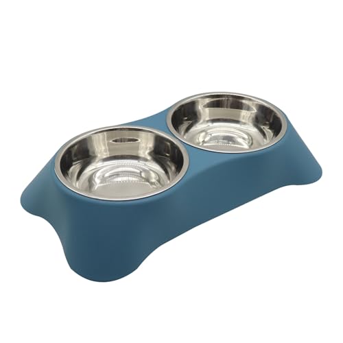 Wolike Edelstahl Doppel Kleine Haustier Näpfe, Abnehmbare Katzenfutter Wassernapf mit 4 Anti-Rutsch-Matten für Katzen, Langlebige geteilte Futternäpfe für kleine Haustiere, Katzen und Haustiernäpfe Wolike Edelstahl Doppel Kleine Haustier Näpfe, Abnehmbare Katzenfutter Wassernapf mit 4 Anti-Rutsch-Matten für Katzen, Langlebige geteilte Futternäpfe für kleine Haustiere, Katzen und Haustiernäpfe von Angeer