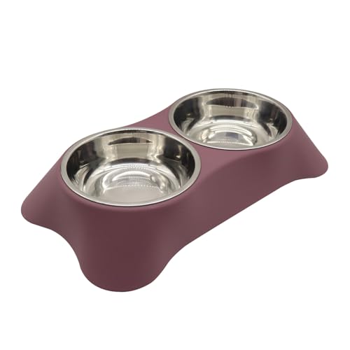 Wolike Edelstahl Doppel Kleine Haustier Näpfe, Abnehmbare Katzenfutter Wassernapf mit 4 Anti-Rutsch-Matten für Katzen, Langlebige geteilte Futternäpfe für kleine Haustiere, Katzen und Haustiernäpfe Wolike Edelstahl Doppel Kleine Haustier Näpfe, Abnehmbare Katzenfutter Wassernapf mit 4 Anti-Rutsch-Matten für Katzen, Langlebige geteilte Futternäpfe für kleine Haustiere, Katzen und Haustiernäpfe von Angeer