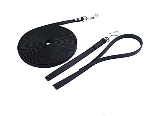 MJH Leine 1m lang/9mm breit schwarz mit Handschlaufe von Angel for Pets