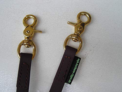MJH Zügel 16mm schwarz vernäht Messing (3,00m) von Angel for Pets