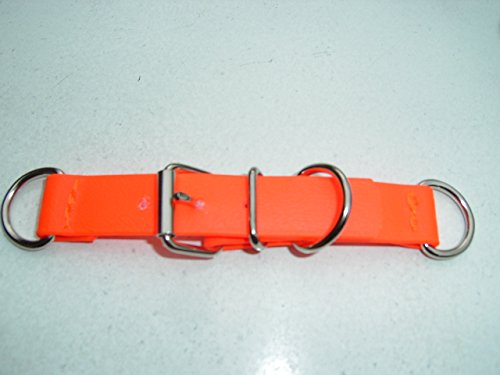Angel for Pets MJH BioThane Halsband Verschluss Adapter verstellbar 16mm breit versch. Farben (orange) von Angel for Pets