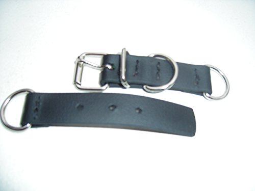 MJH BioThane Halsband Verschluss Adapter verstellbar 25mm breit versch. Farben (1, schwarz) von Angel for Pets