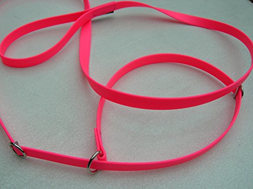 Angel for Pets MJH Moxon, Retriever Leine Beta BioThane 9mm breit, 2m lang mit Handschlaufe (neon pink) von Angel for Pets
