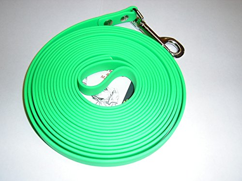 MJH BioThane Leine 2m lang/16mm breit neon grün mit Handschlaufe von Angel for Pets