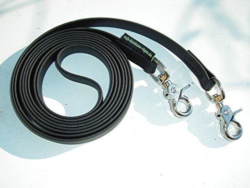MJH Beta BioThane Zügel Pony 16mm breit 2,40m lang vernäht (neon gelb) von Angel for Pets