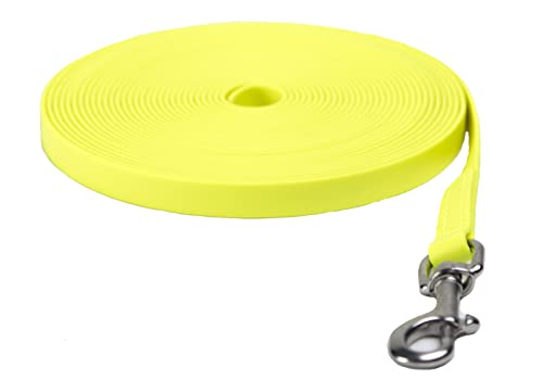 MJH Bio Thane Leine 2m lang/19mm breit neon gelb mit Handschlaufe MJH Bio Thane Leine 2m lang/19mm breit neon gelb mit Handschlaufe von Angel for Pets