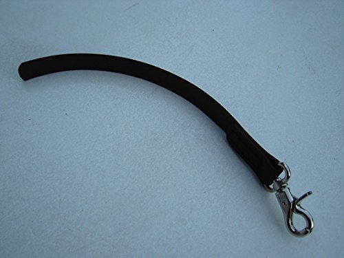 MJH BioThane Kurzführer 30cm lang mit Snapkarabiner versch. Breiten u. Farben (16mm, schwarz) von Angel for Pets