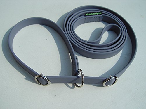 MJH Moxon, Retriever Leine Beta BioThane 16mm breit, 3m lang mit Handschlaufe (grau) von Angel for Pets