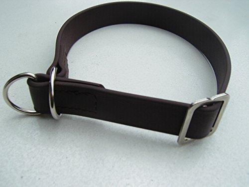 MJH Zug Stopp Halsung 25mm breit in Beta BioThane vernäht u (rot) von Angel for Pets