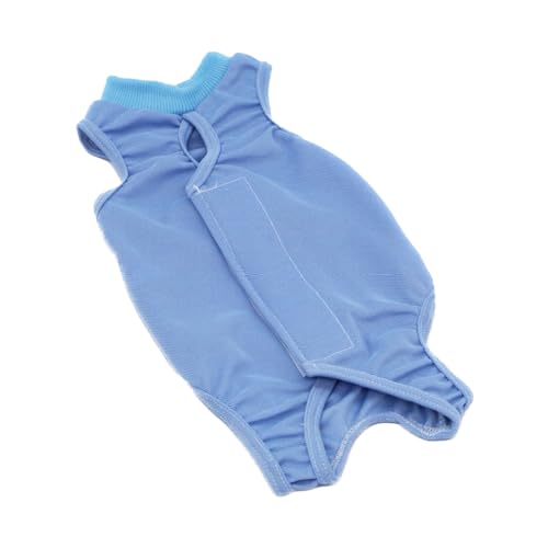 Haustier-Erholungsweste für postoperative Nutzung - Größe M für Katzen und Welpen. Flexibel anpassbar, stabil und atmungsaktiv (blau) von Angelkiss