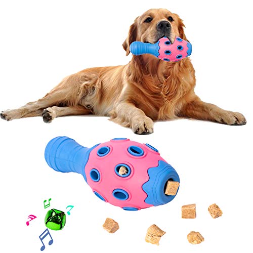 Tough Dog Chew Toys for Aggressive Chewers Large Breed Small Breed, Treat Dispensing Dog Puzzle Toy, Interactive Dog Squeak Toy Anxiety Relief Teething Toy von Angelland