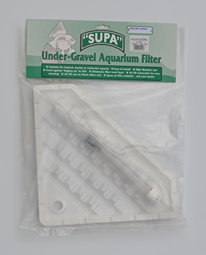 Supa Mittelgroßer Eck-/fünfeckiger Unterkies-Aquariumfilter, geeignet für Tropische, Maritime oder Kaltwasser-Aquarien/Aquarien, hergestellt in Großbritannien von SUPA